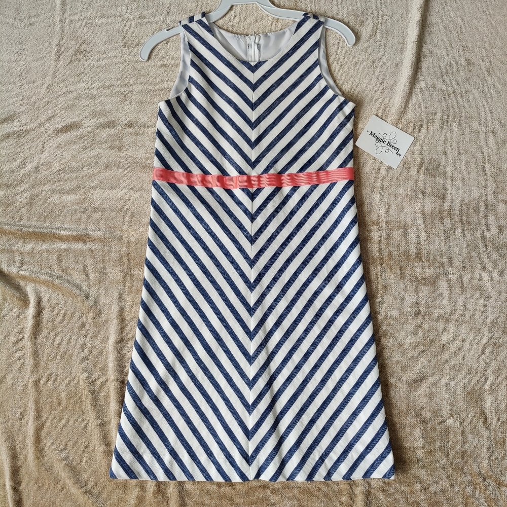 Linen bias panel girls dress size 16
